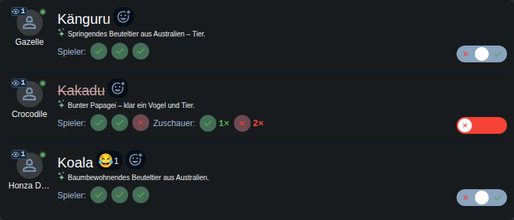 Die Stimme eines Zuschauers
