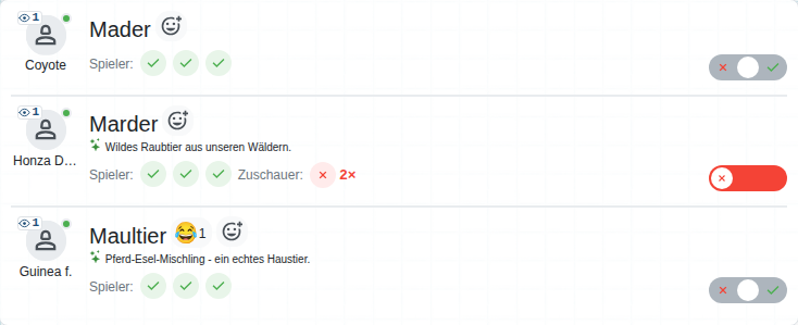 Die Stimme eines Zuschauers