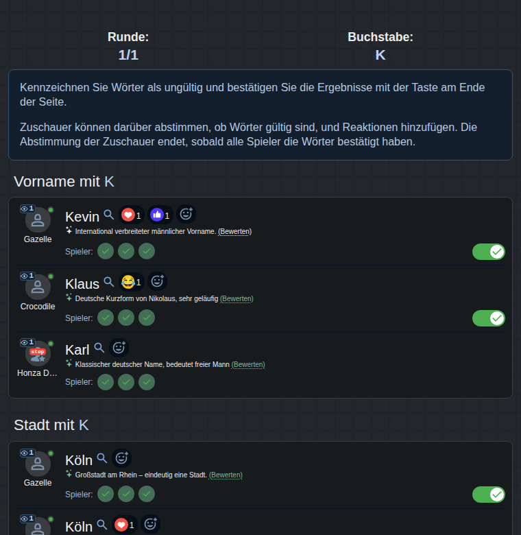 Wörter bewerten
